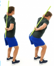 Teaching someone how to perform a hip hinge is crucial in treating low back pain. Pain often begins with bending over to lift something up with poor form. Hip hinges emphasize use of the correct muscles to minimize pain.